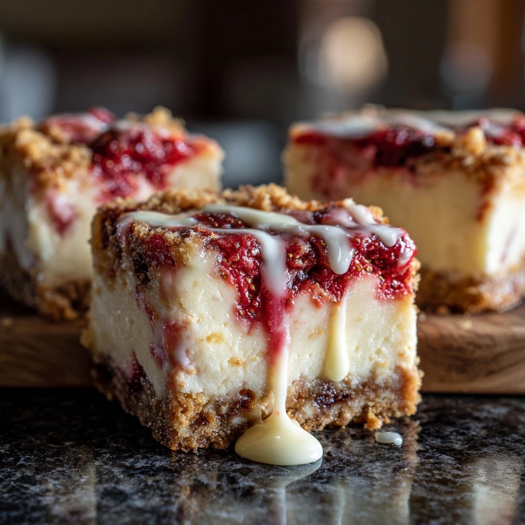 Strawberry Shortcake Cheesecake Bars