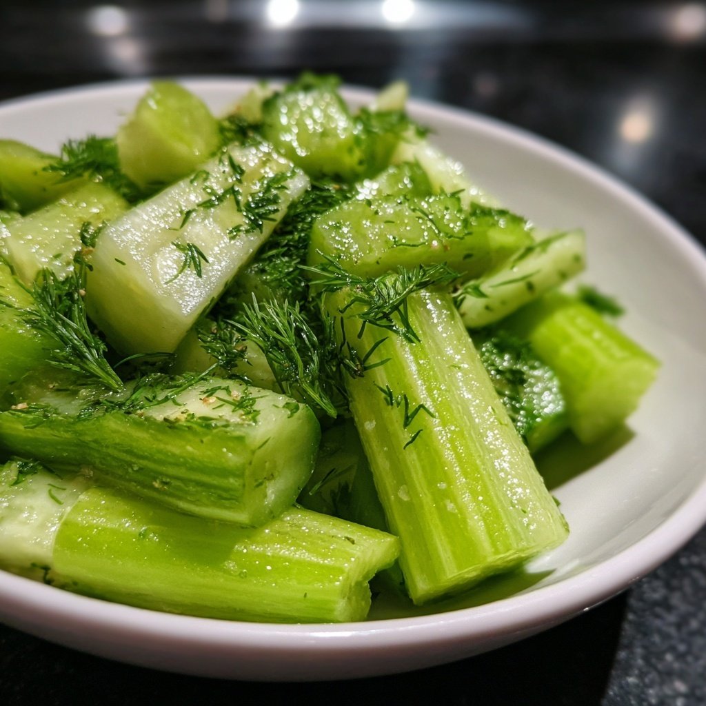 Celery Salad With Cucumber And Dill