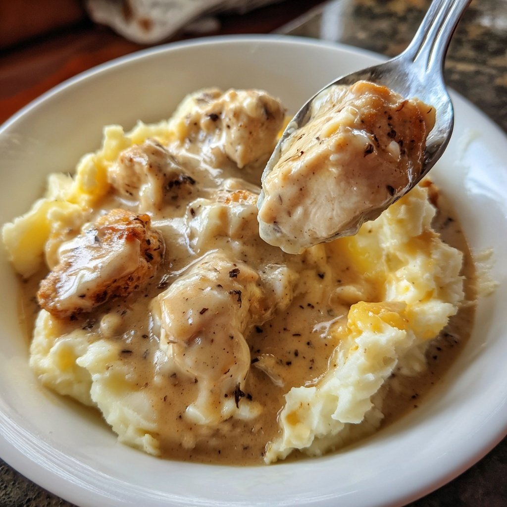 Comfort Food Creamy Chicken and Mashed Potatoes