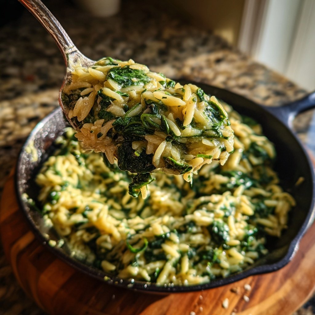 Creamy Spinach Orzo