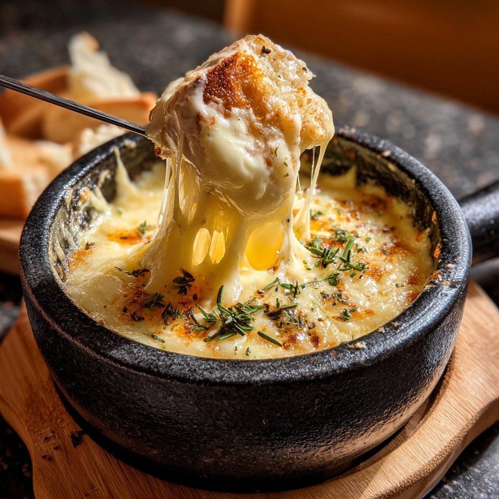 Fondue with Herb Infused Cheese