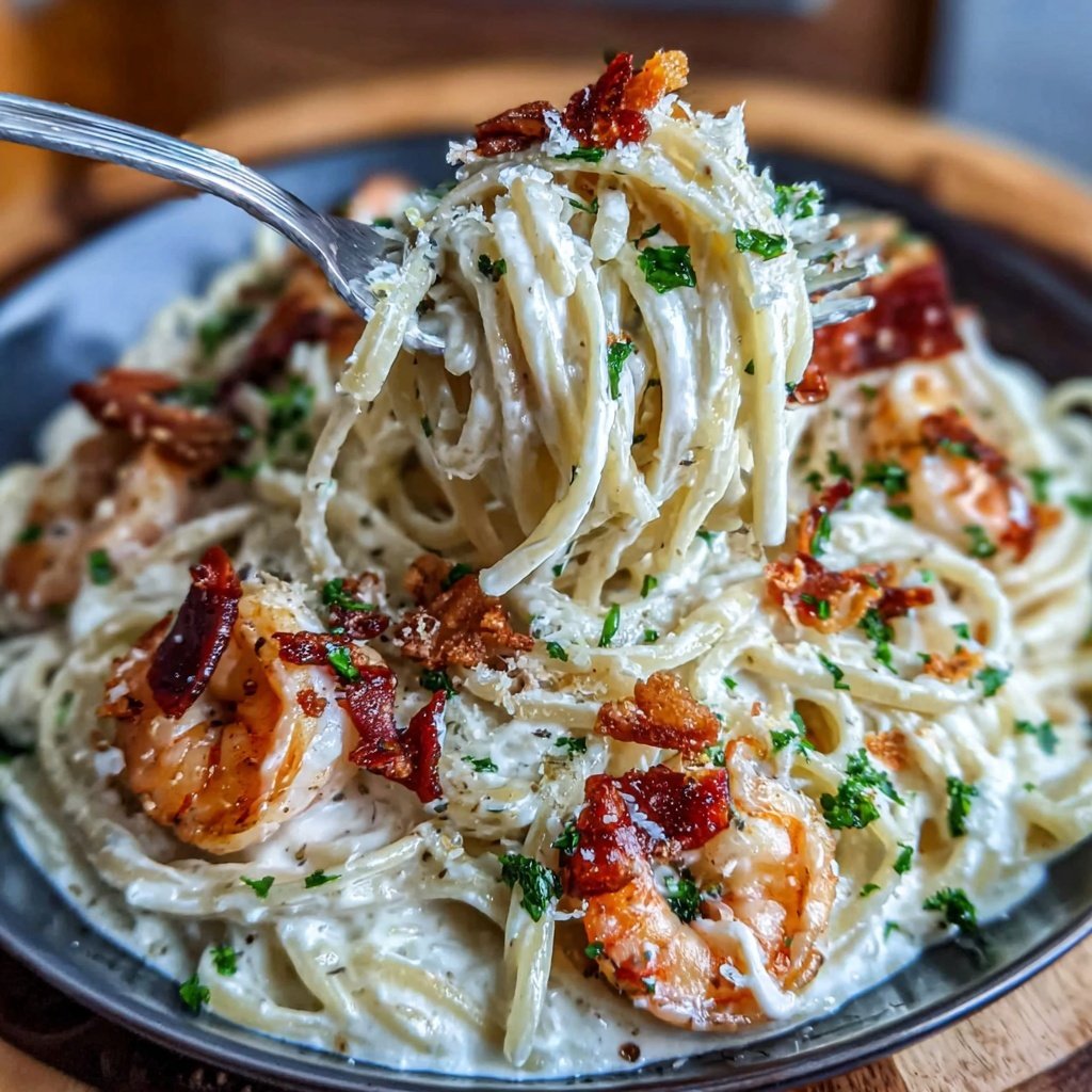 Creamy Shrimp Alfredo Pasta
