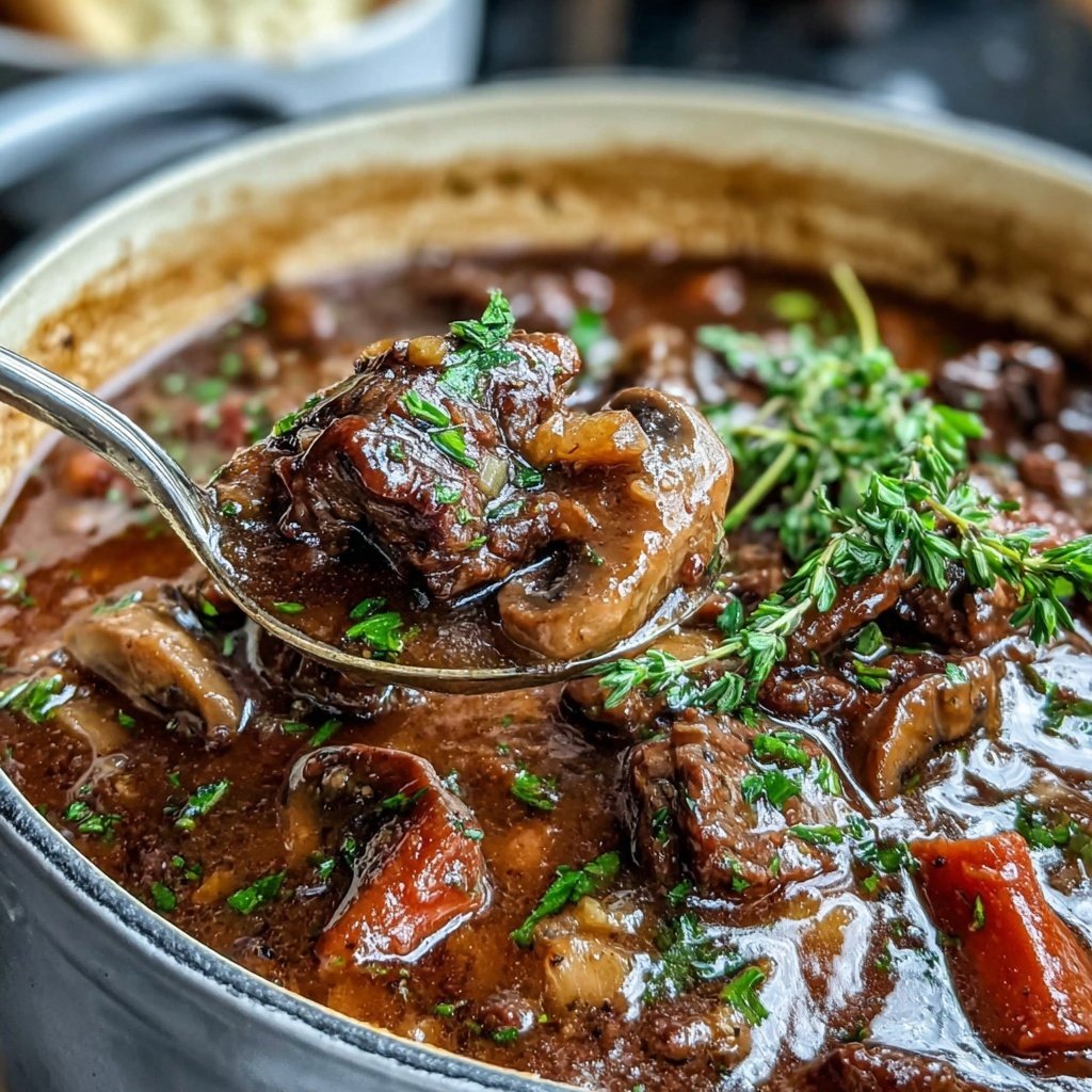 Cozy Beef And Mushroom Stew
