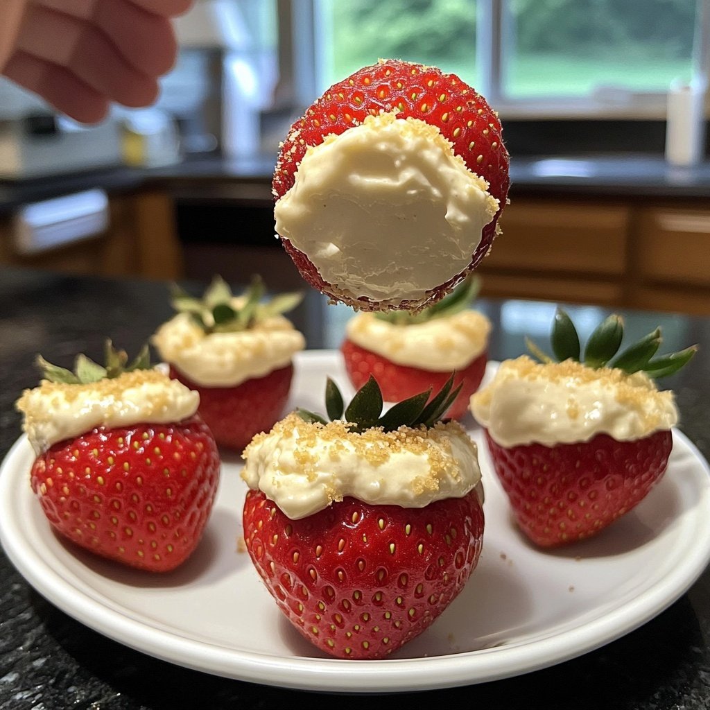 Cheesecake Stuffed Strawberries