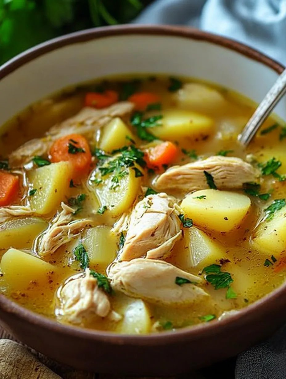 Comforting Chicken Soup with Potatoes