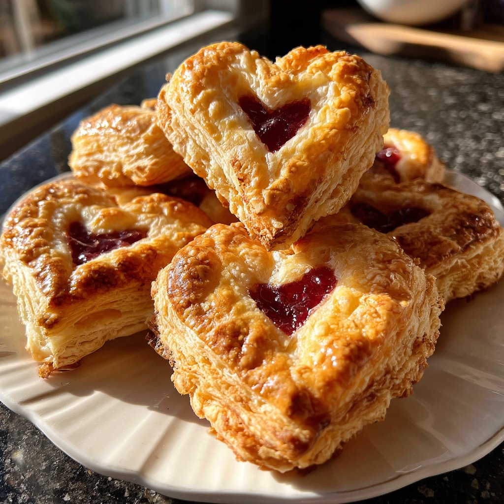 Valentines Snacks Mini Puff Pastries