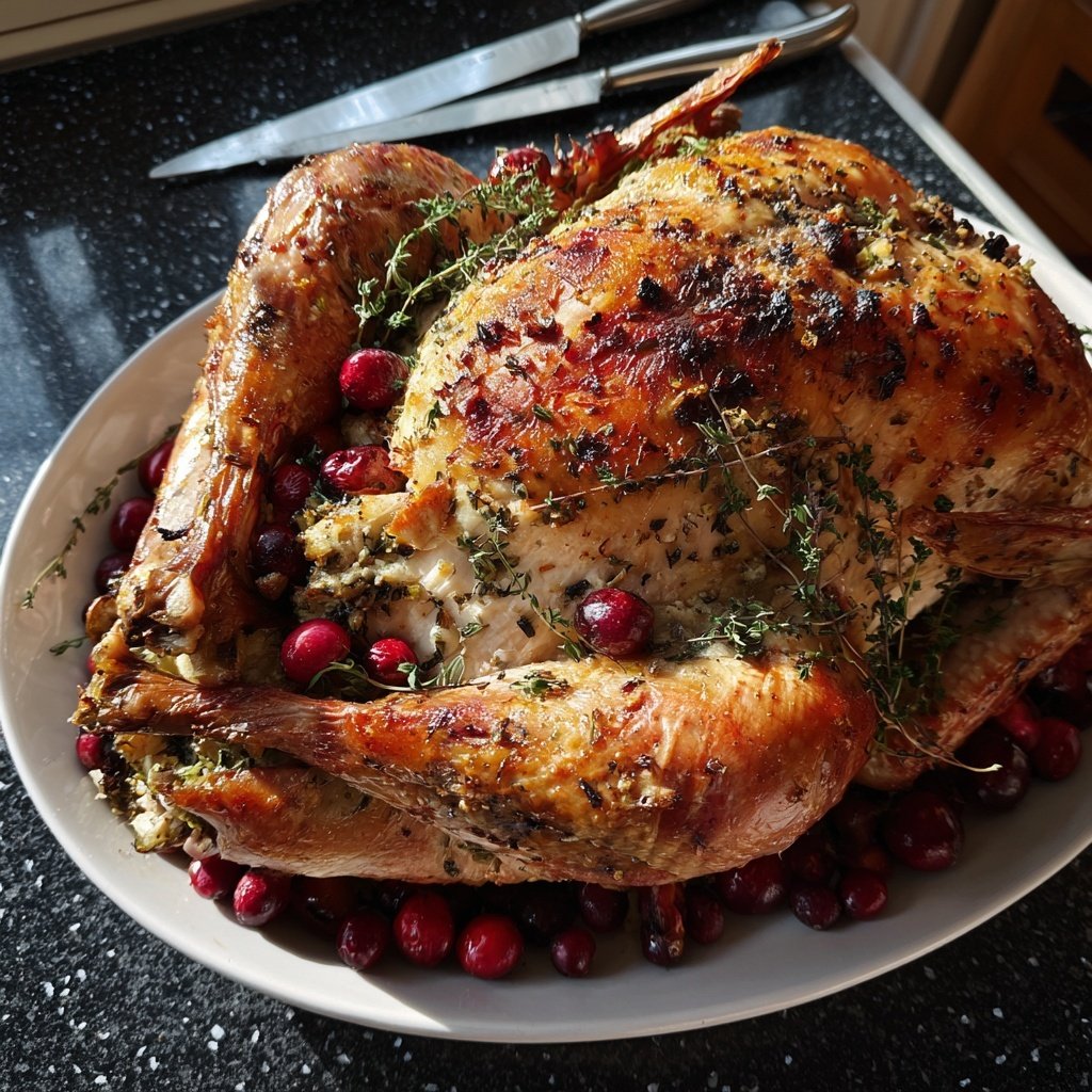 Seasonal & Festive Thanksgiving Herb Stuffed Turkey