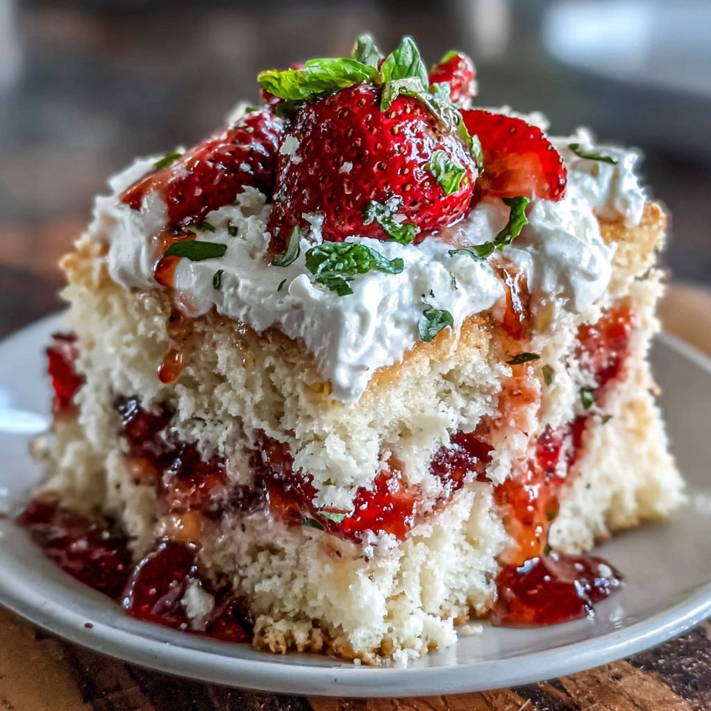Strawberry Shortcake Poke Cake