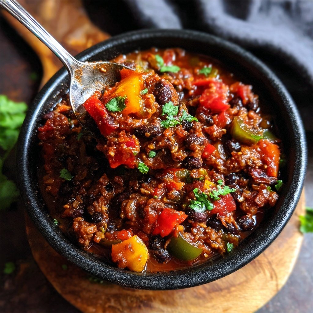 Healthy Crockpot Black Bean Chili
