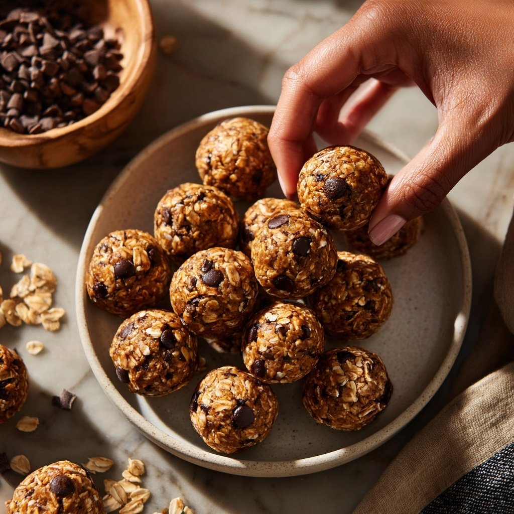 Healthy Snack Energy Balls With Oats
