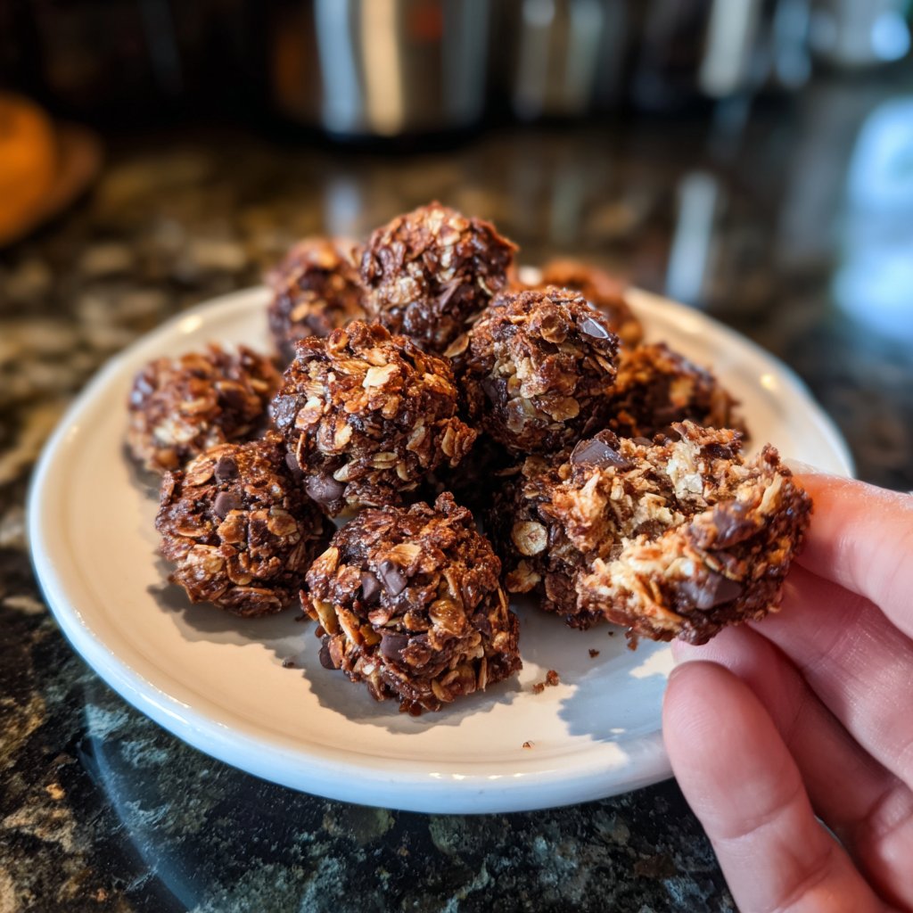Chocolate Almond Coconut Granola Bites