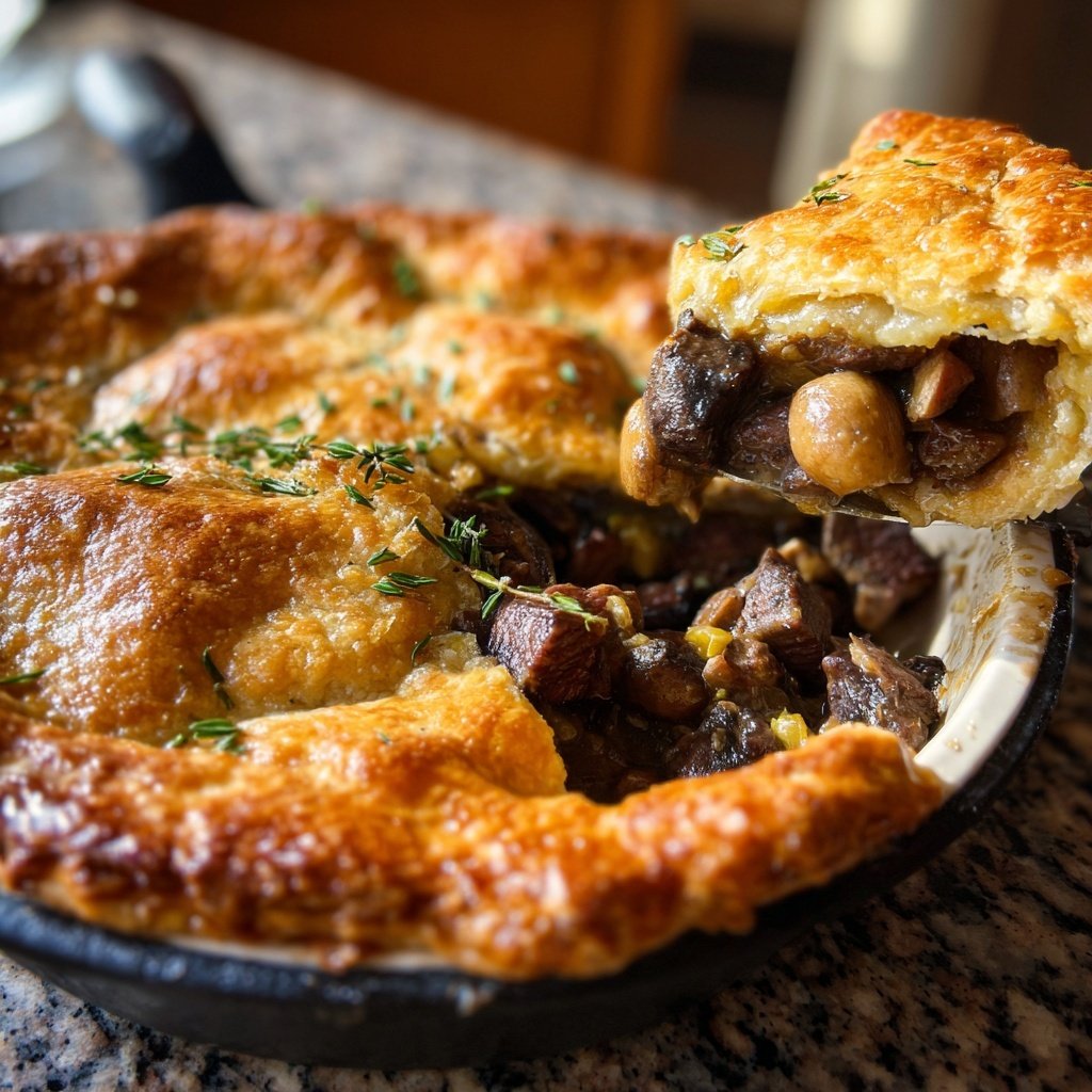 Comfort Food Beef and Mushroom Pot Pie