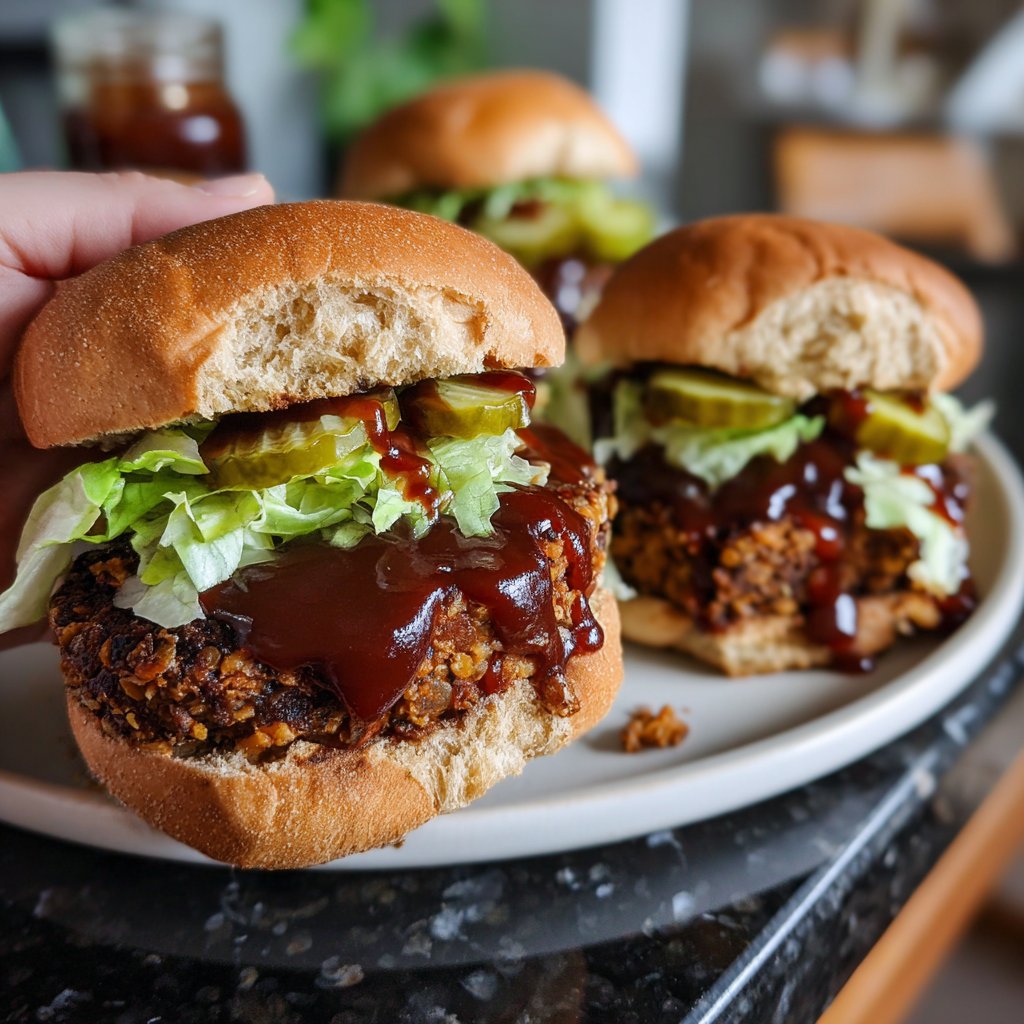 Easy Slider BBQ Lentil Sliders
