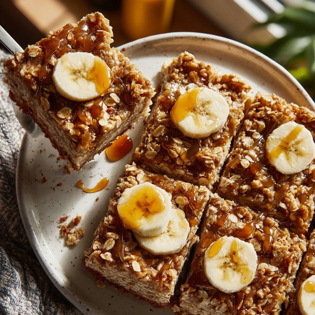 Banana Oat Yogurt Squares
