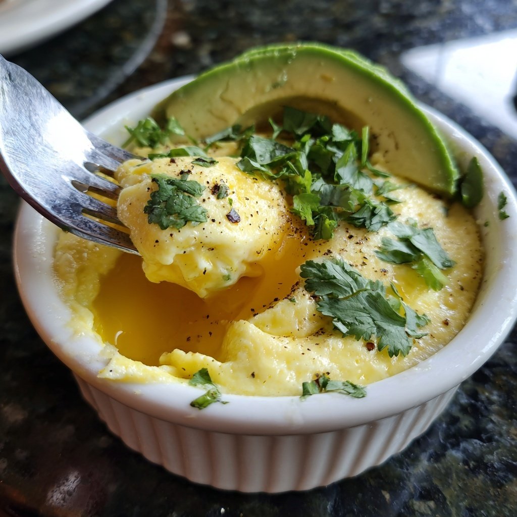 Keto Breakfast Egg And Avocado Bowl