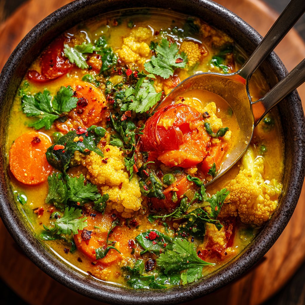 Healthy Crockpot Vegetable Curry