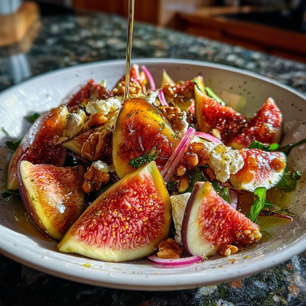Fig and Walnut Salad with Honey Dressing