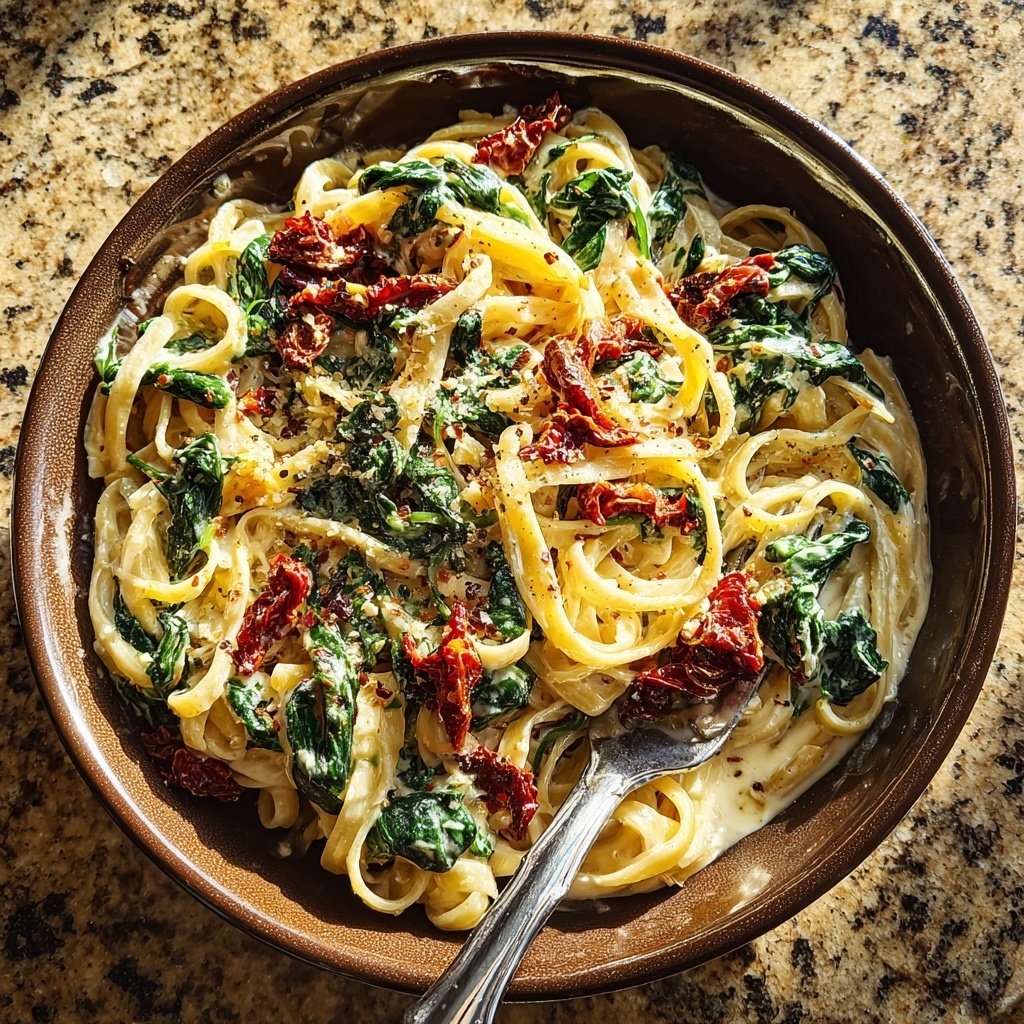 One Pot Creamy Tuscan Pasta